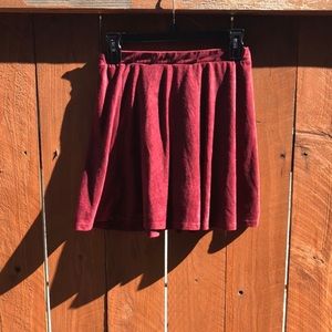 Maroon Velvet Style Skirt